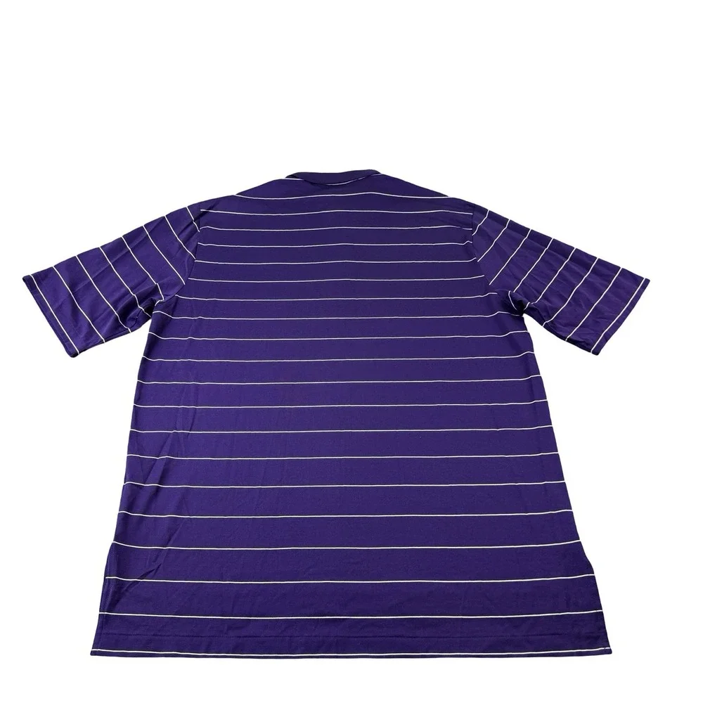 Polo Ralph Lauren Golf VTG Purple Striped Cotton Pebble Beach Link Polo SZ M NWT